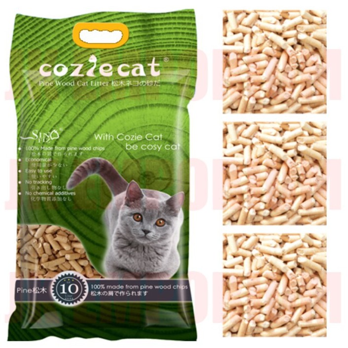 10L CozieCat Cozie Cat  Pine Wood Cat  Litter Pasir Kucing 