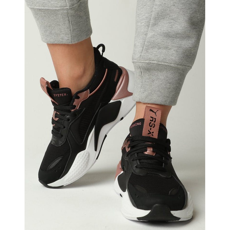 puma rsx pink and black