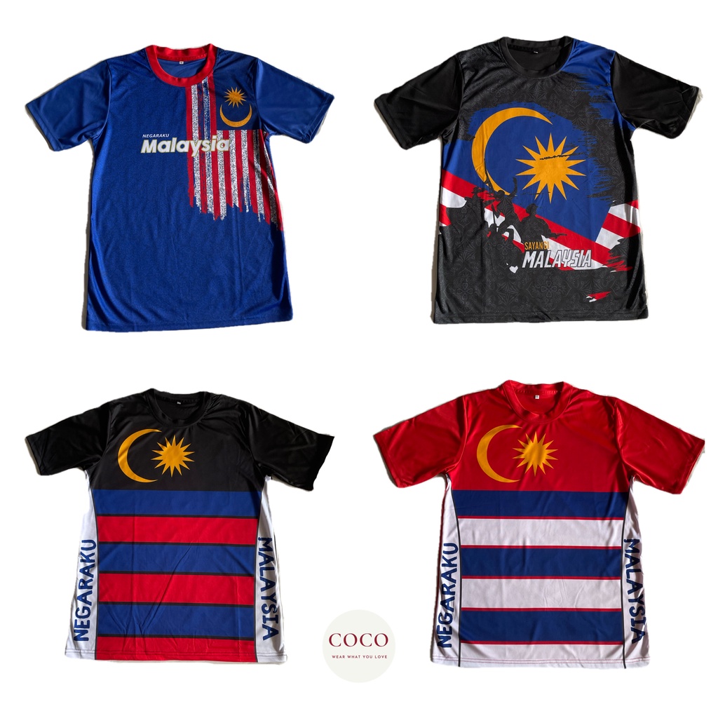 COCO Jersey Tiger Malaysia T-Shirt 2021   Baju Bendera Harimau Malaysia             T