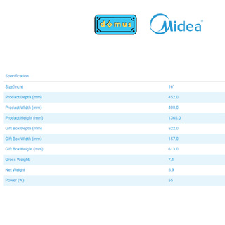 Midea Stand Fan 16 Mf 16fs10n Is Rm90