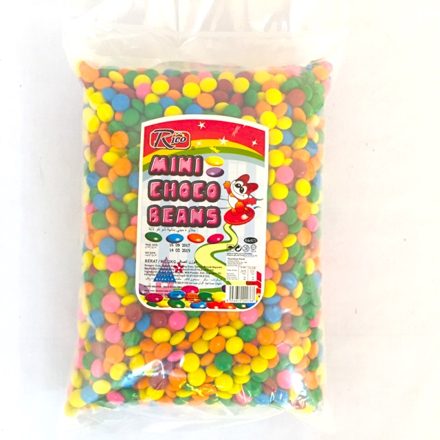 Rico 2KG Mini Choco Beans Chocolate Rainbow Ready Stock Halal 火爆零食Sweet House 3006