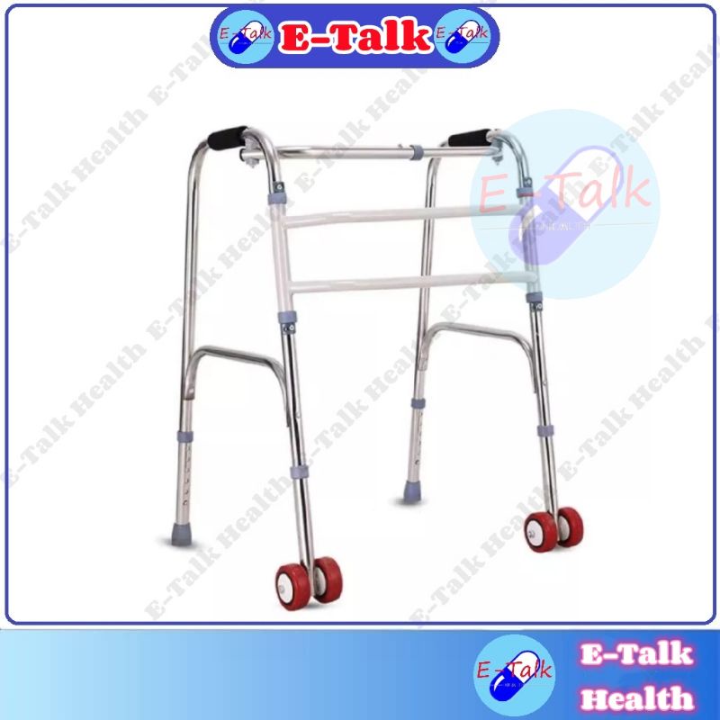 😍E-Talk😍 Walker Walking Frame Medical Crutch cane Foldable Elder stick tongkat 4 kaki tongkat kaki empat拐杖