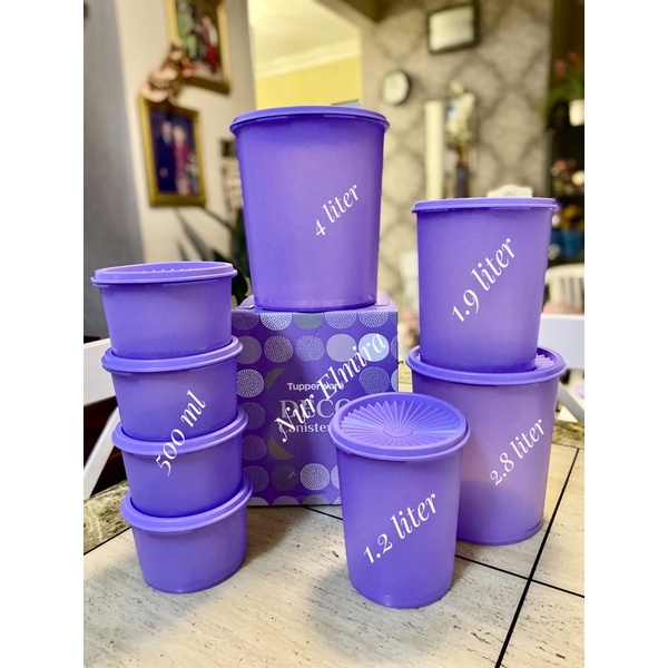 Tupperware Deco Canister Set Pcs Shopee Malaysia