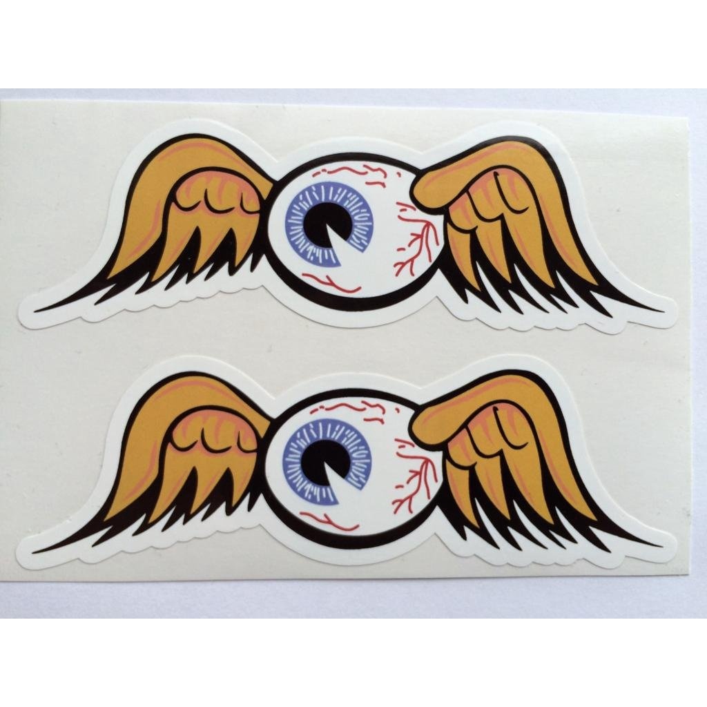 x2 VonDutch Von Dutch Flying Eye Eyeball Die Cut Decals Car Sticker