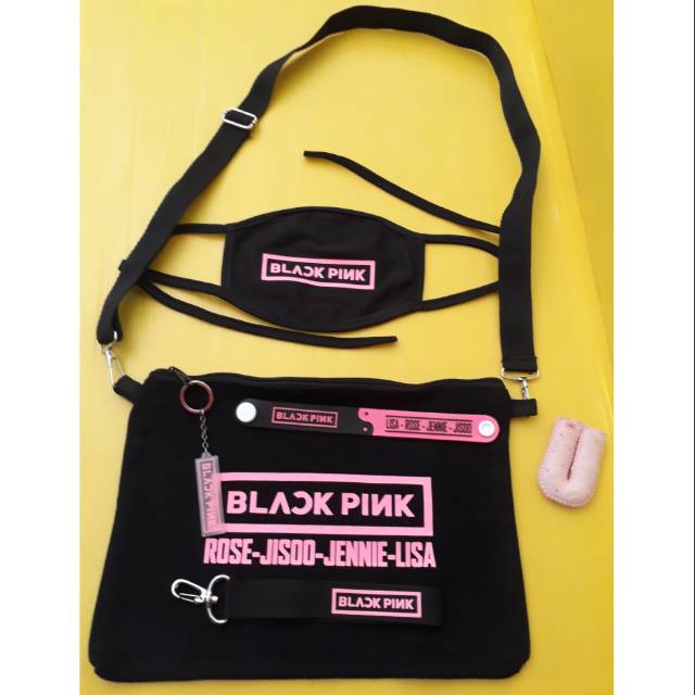 black pink sling bag
