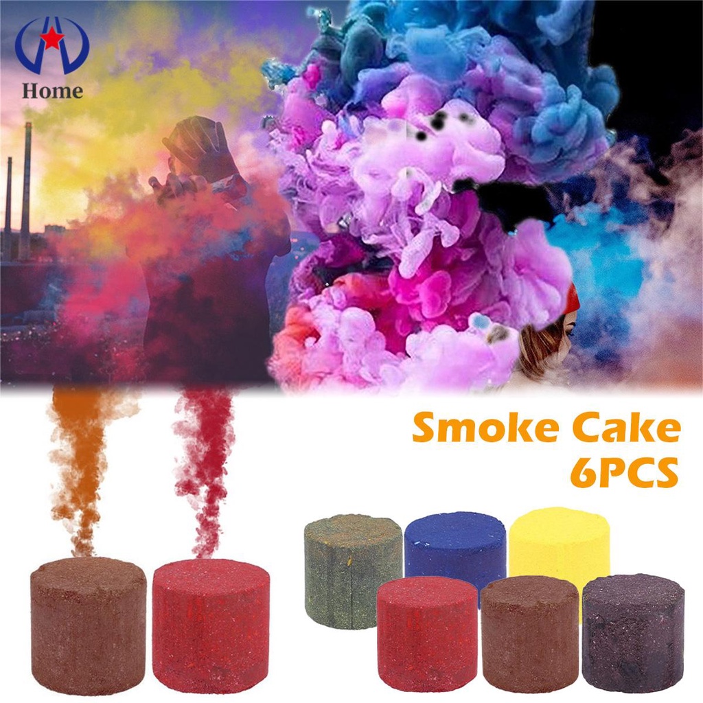 Zhengpin 5Pcs/Set Smoke Cake Round Colorful Fog Effect Maker Stage Show Photography Film Background Aid Toy Party Props 