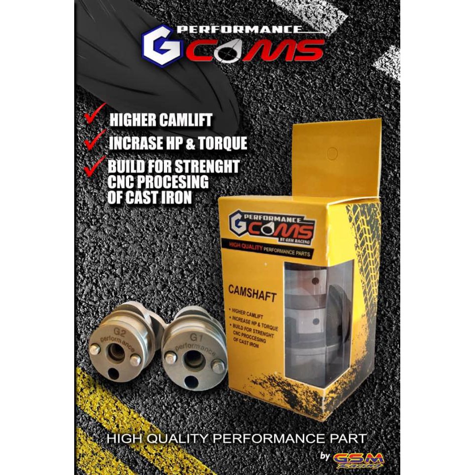 RACING CAM SHAFT Y15ZR/LC135/Y15 ( 57MM72MM ) CMS/GSM RACING CAMSHAFT