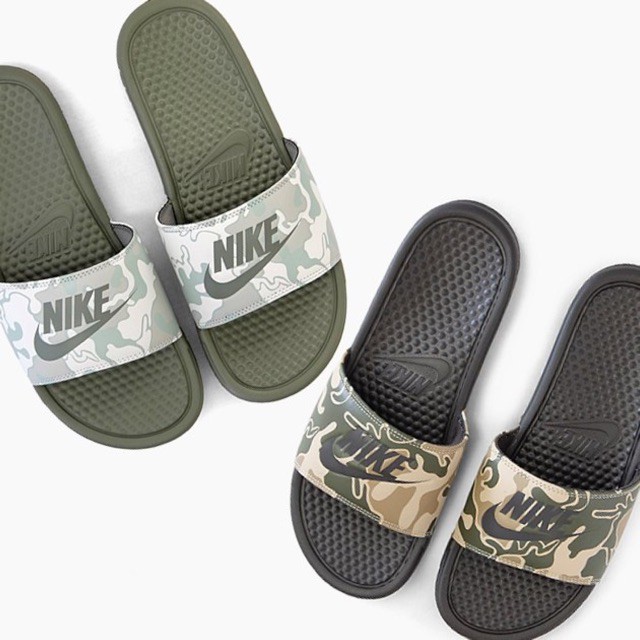 nike slides just do it print