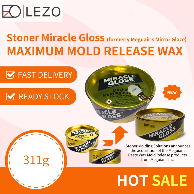 Stoner Miracle Gloss Maximum Mold Release Wax M0811V2, (Formerly Meguiar‘s Mirror Glaze®) FAST