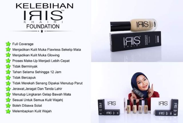 Promosi Foundation Iris Khairi Shopee Malaysia