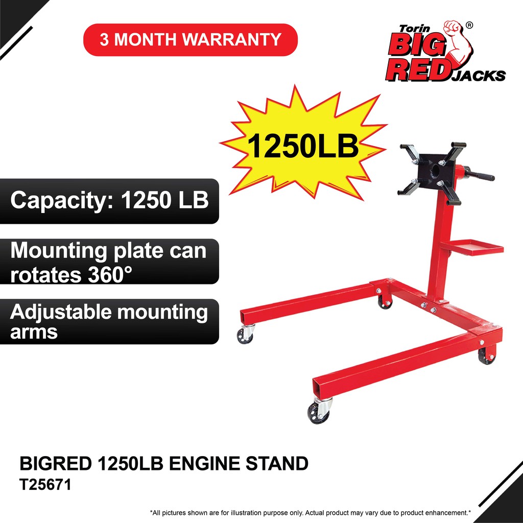 BIGRED 1250LB Hydraulic Engine Stand Garage Automotive Tools Car