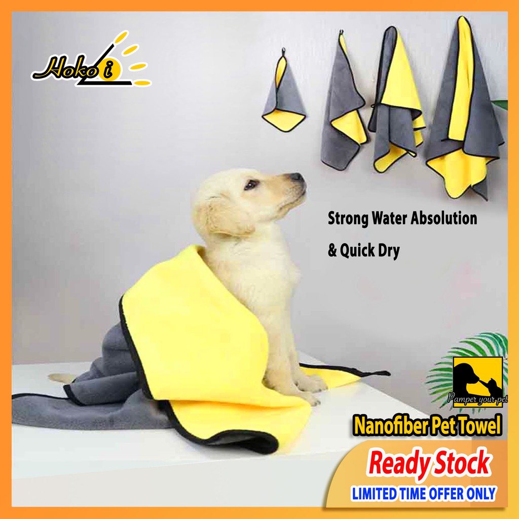 Ready Stock Tuala Kucing Pet Towel Super Absorbent Microfiber 