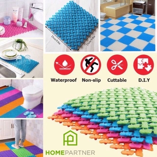 HomePartner Non-Slip Splicing Bathroon Floor Mat Toilet Joint Mats Bath Rug Shower