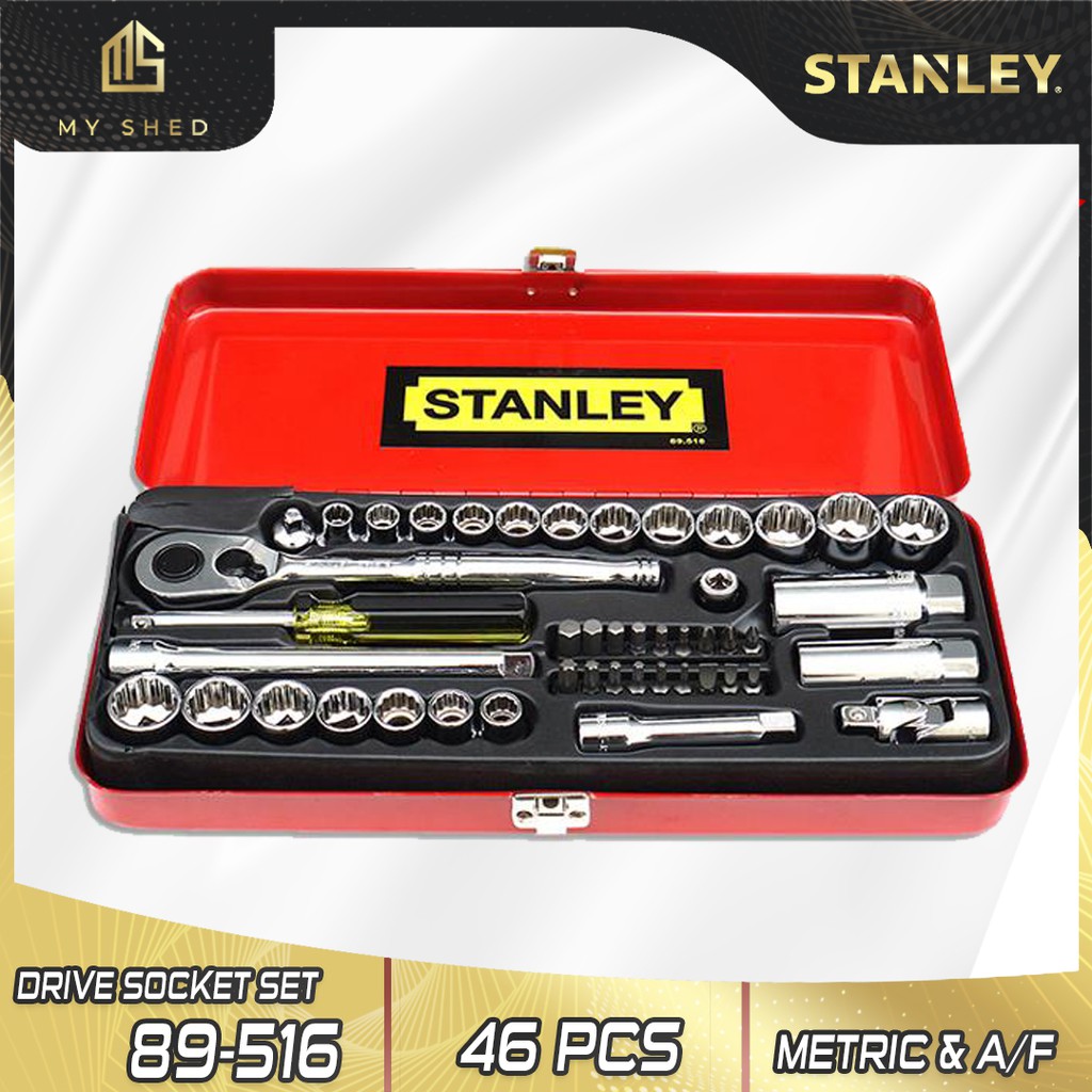 Stanley 46-Piece 1/4 Drive Metric Socket Set 