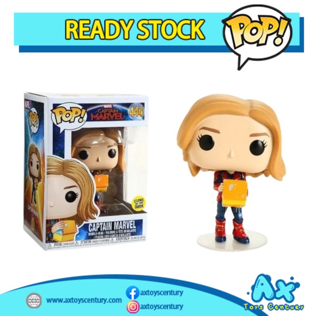 Funko Pop! Captain Marvel - Captain Marvel #444 Glow In The Dark 100% Genuine