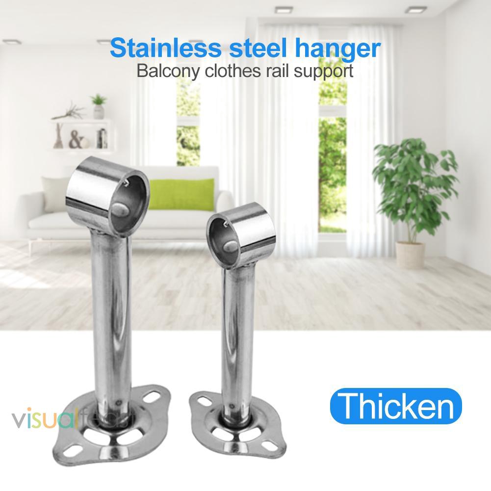 In Stock Visualfeast 2pcs Set Stainless Steel Closet Rod Wardrobe