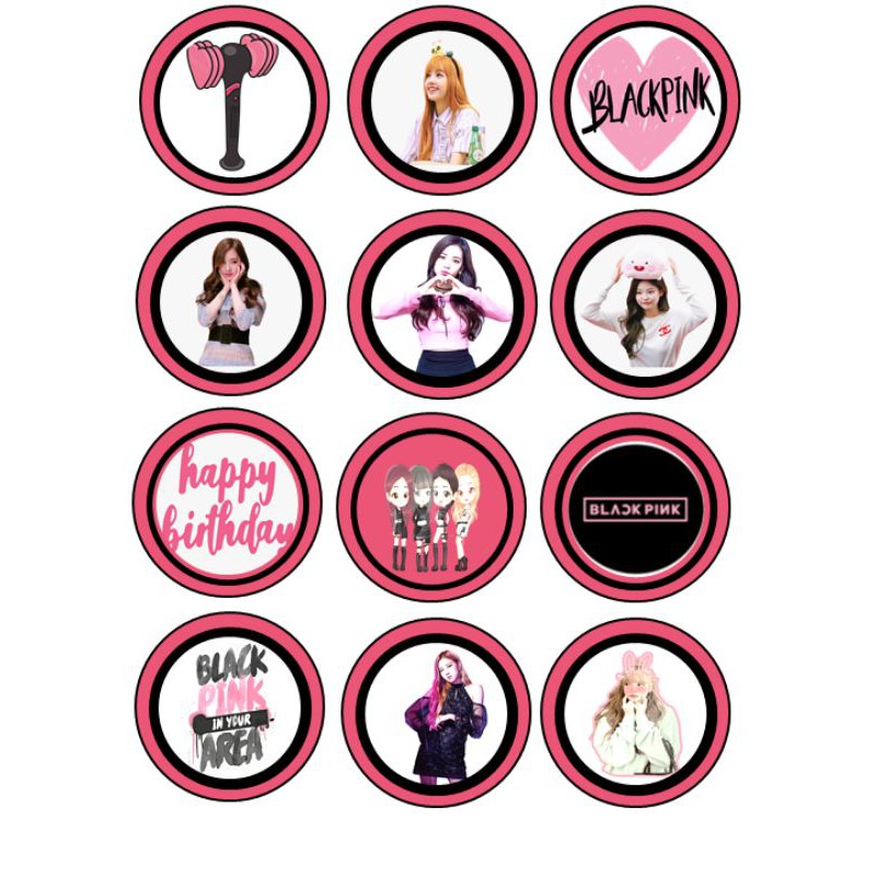 Blackpink Cupcake Topper 25inch Shopee Malaysia