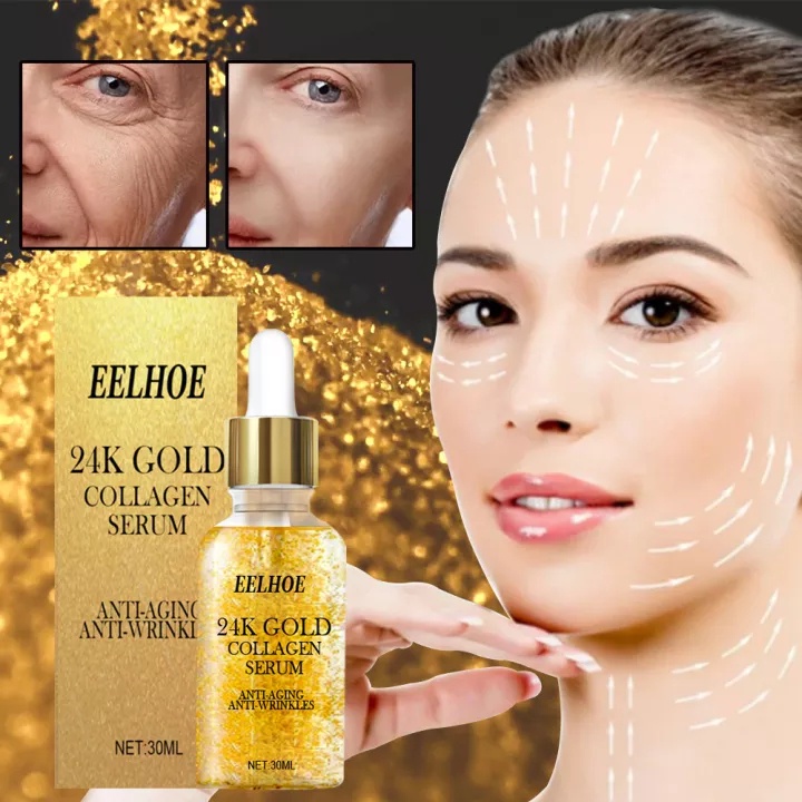 Eelhoe Hyaluronic Acid Serum 24k Gold Collagen Essence Face ...