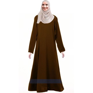 Jubah Simple Muslimah fashion jubah  abaya Diana wide cut Maroon 