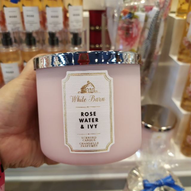 bath and body works rose water and ivy candle