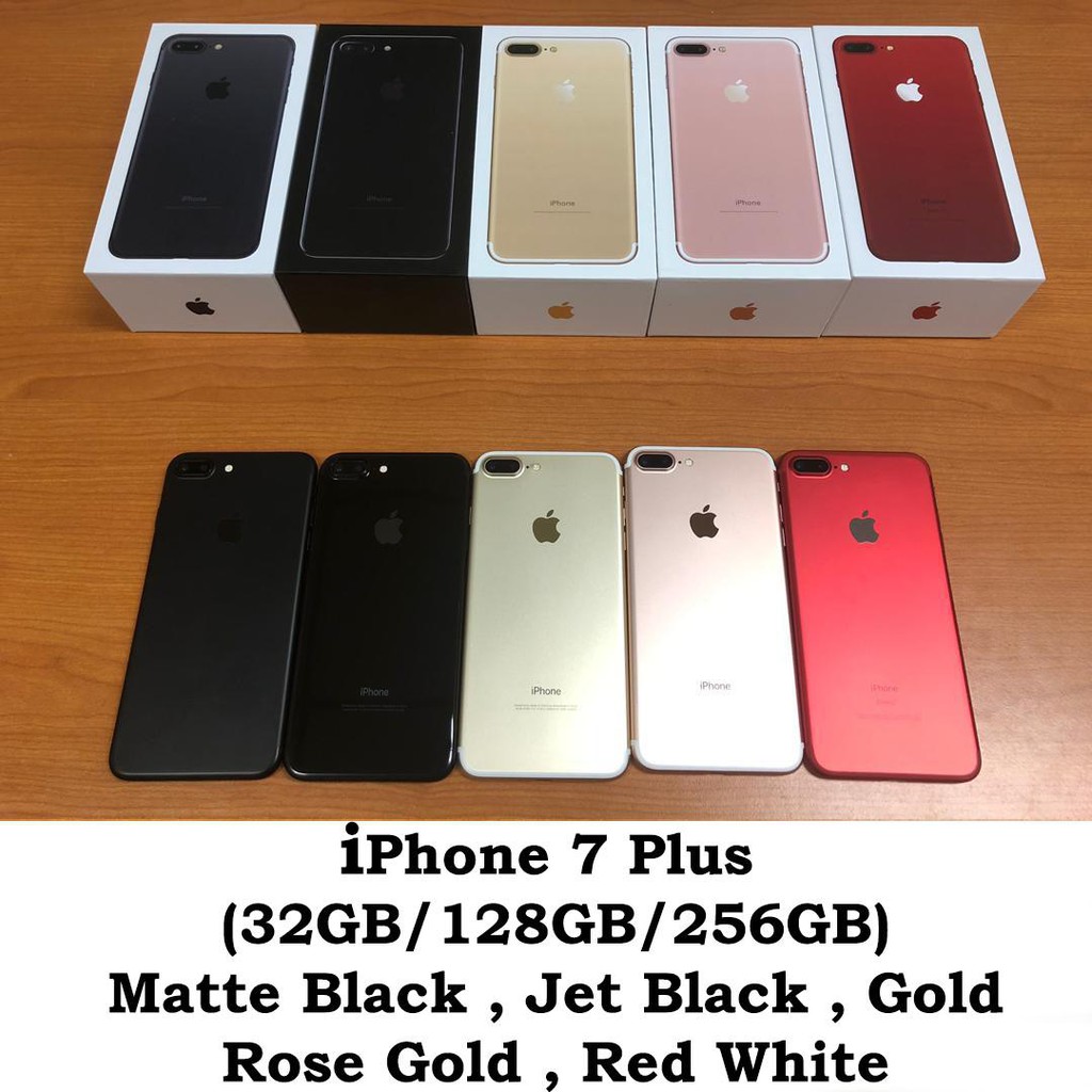 Apple Iphone 7 Plus 256gb Full Set Original Refurbished Set