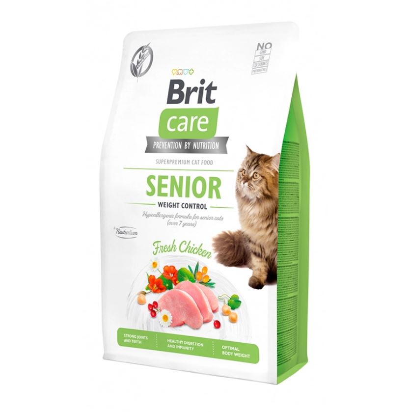 Brit Care Cat Grain Free Senior And Weight Control 7kg Dry Food Pet Food Cat Food Makanan Kucing Shopee Malaysia