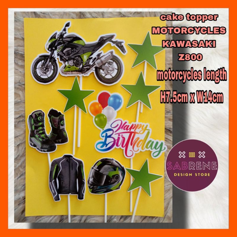 Motorcycle Motor Kawasaki Z800 Cake Topper Ready Stock Bakeware Baking Supplies Cake Decorations Shopee Malaysia