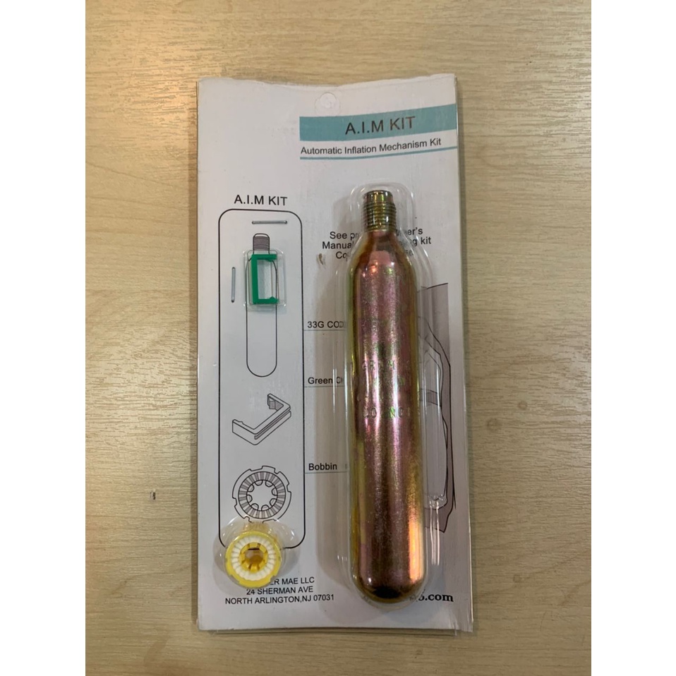 CO2 Cylinder Replacement Kit (33g Automatic) Fishing Lifevest