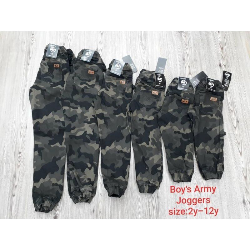 boys army joggers