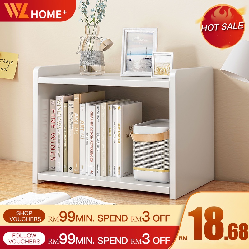 Desktop Organizer Tabletop Bookshelf Bookcase Office Storage Rack Simple Desktop Shelf table top
