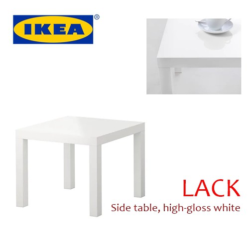 Ikea Lack Side Table High Gloss White Shopee Malaysia