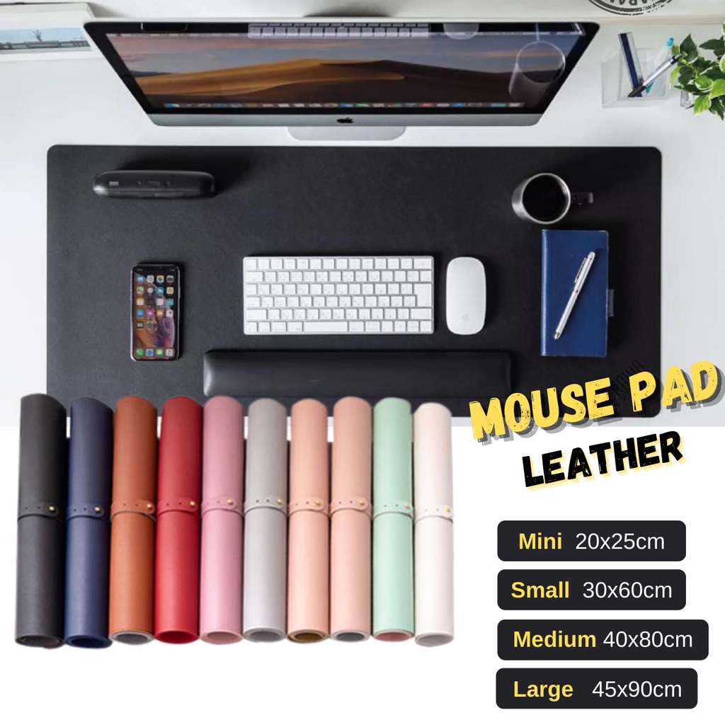 Large Mousepad Keyboard Mat Thick Leather Portable Anti-slip Smooth Mouse Pad Pu Leather Waterproof