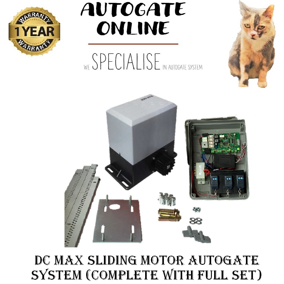 DC MAX AUTO GATE SLIDING MOTOR AUTOGATE SYSTEM (COMPLETE WITH FULL SET ...