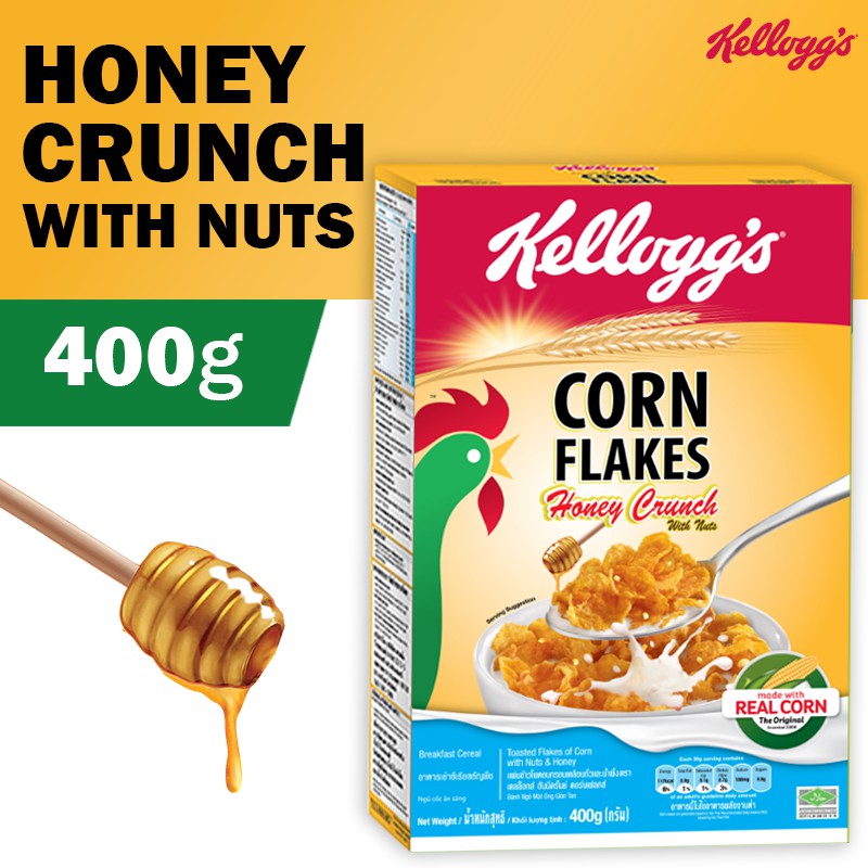 Kellogg S Corn Flakes Honey Crunch 400g Shopee Malaysia