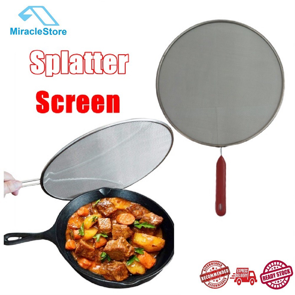 Home & Garden Splatter Screen Frying Pan Cover Anti Grease ...