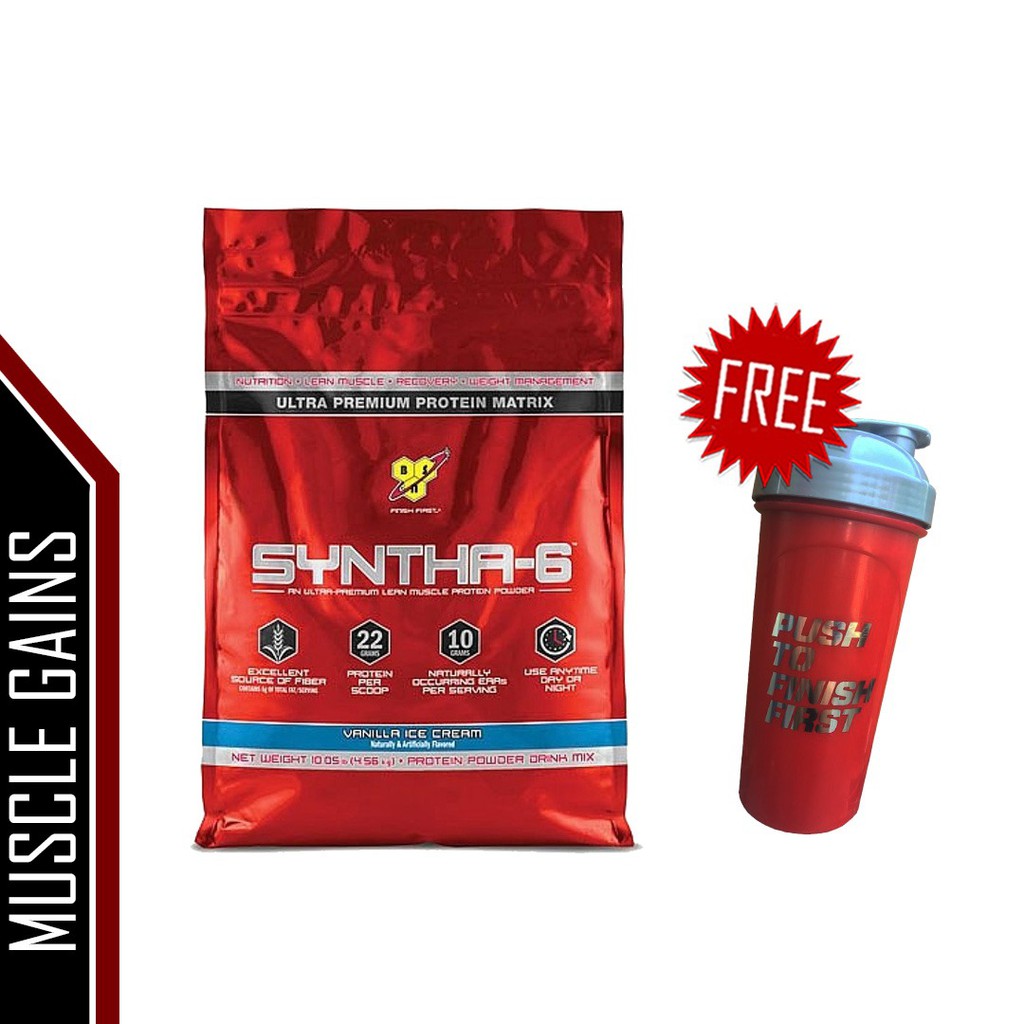 Bsn Syntha 6 Whey Protein Concentrate 10lbs Freegift Shopee Malaysia