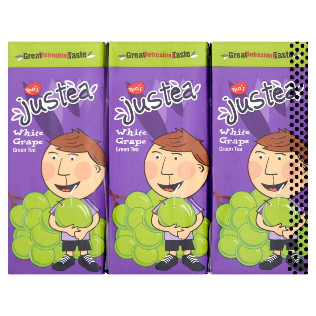 Yeo’s Justea White Grape Green Tea 6 x 250ml