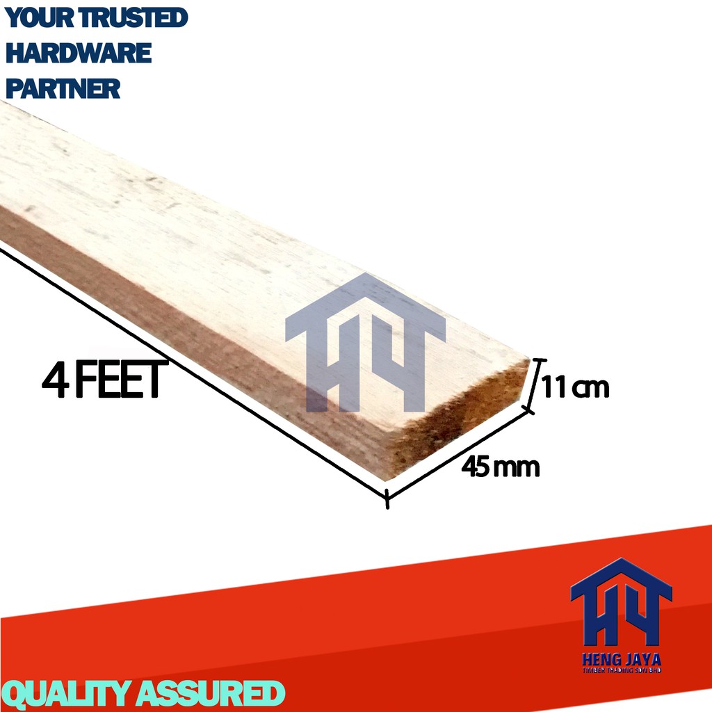 Timber 2 Pieces Kkb06 45 Mm X 11 Mm X 3 5 Feet Skirting Board Solid Wood Meranti Kayu Kambi Pintu Shopee Malaysia