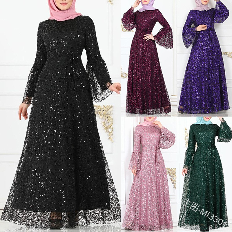 Women s Muslimah Long Dress  Jubah  Muslim Mesh Robe 