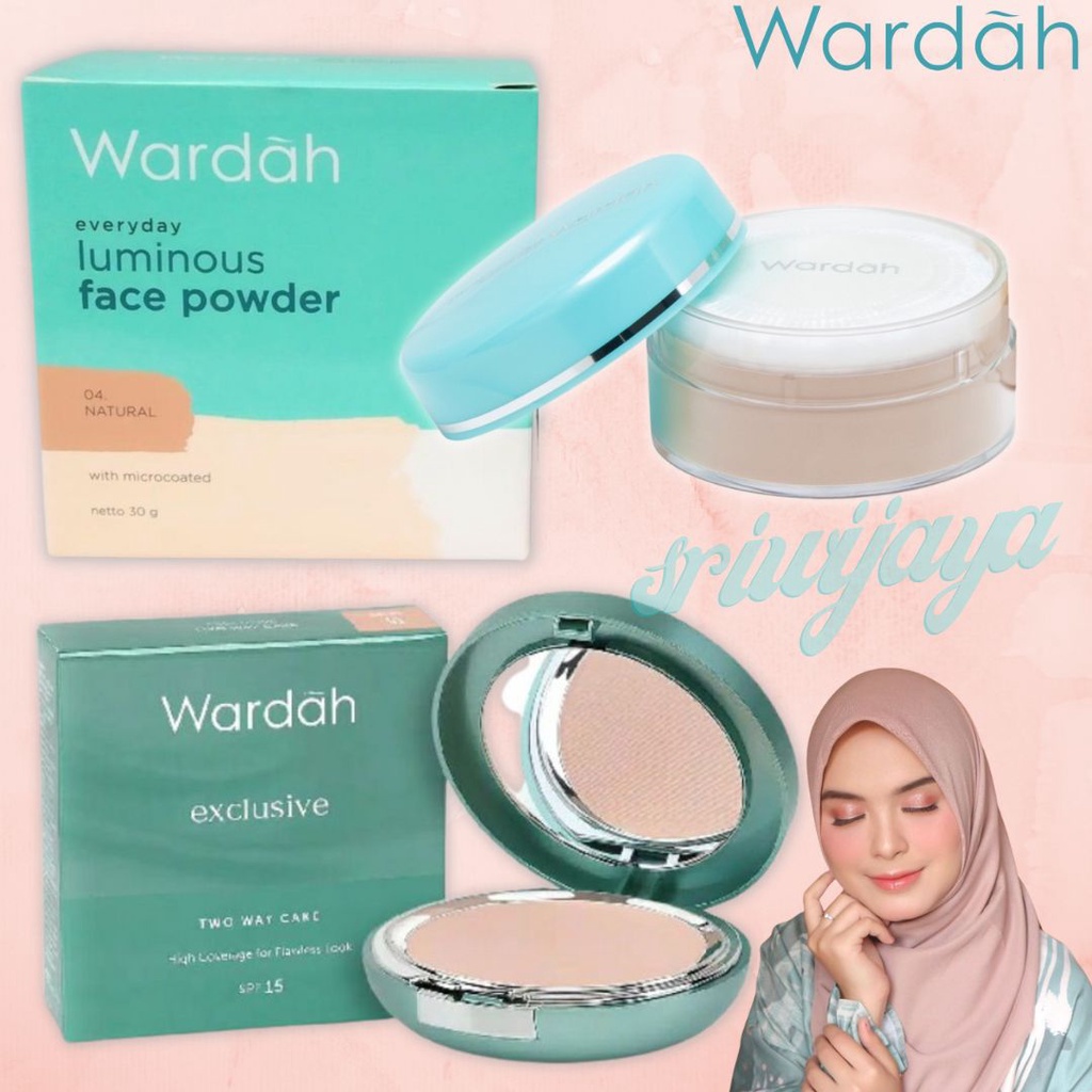 Wardah Bedak Tabur Two Way Cake twc Compact Face Powder ORIGINAL ...