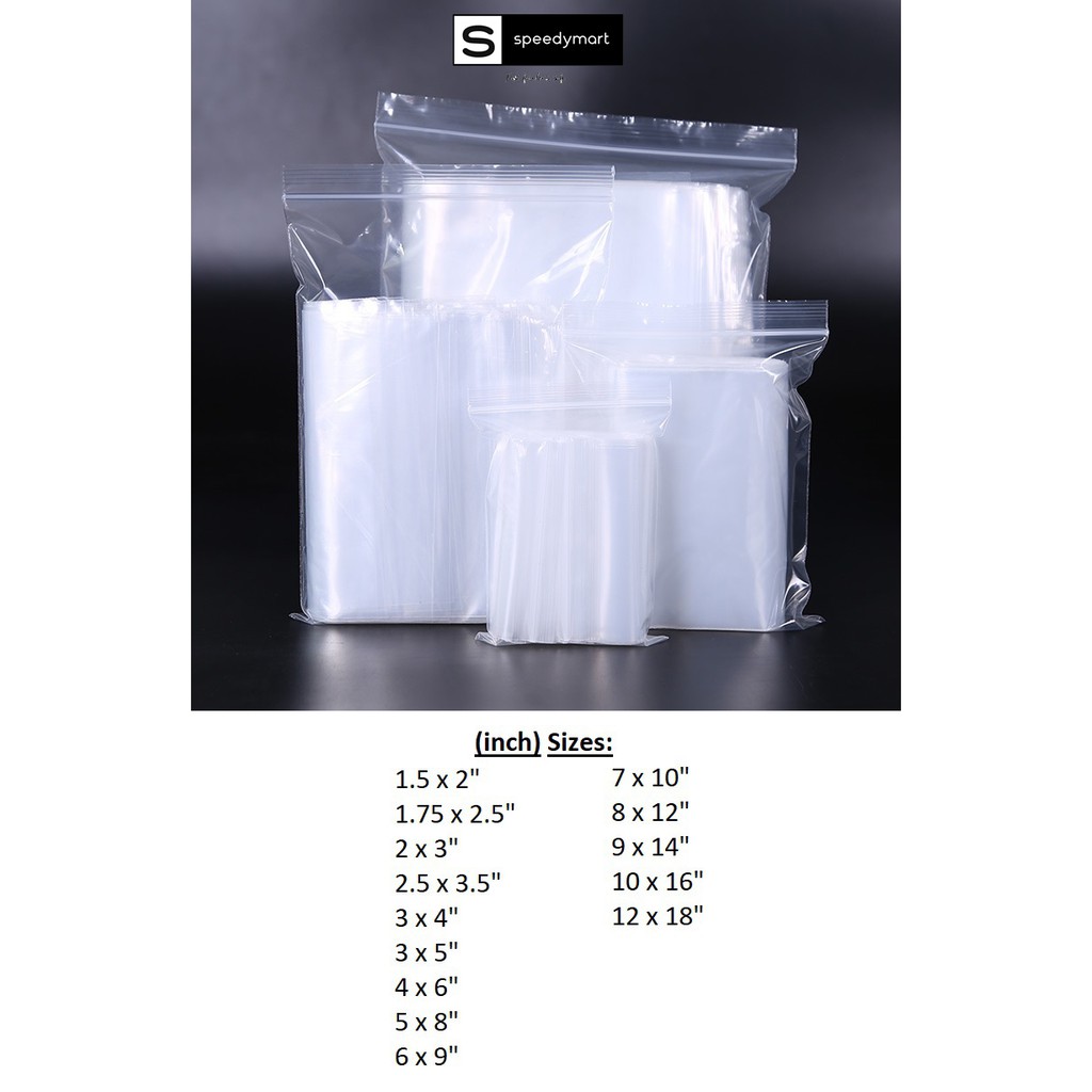 (Big Size) Zip Bag Lock Bag / Plastic Zipper Bag / PE Transparent
