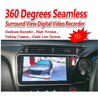 LEON Honda City 360 3D Panoramic Bird View Night Vision 4 Lens 