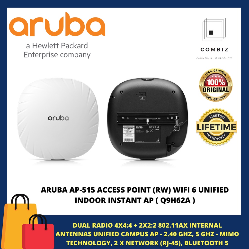 Aruba AP-515 Access Point (RW) Wifi 6 Unified Indoor Instant AP ...