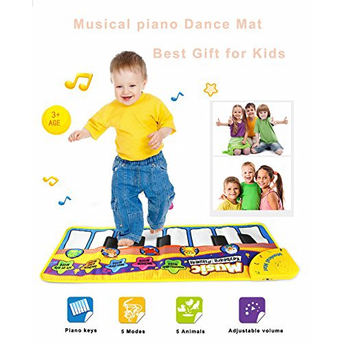 Musical Piano Dance Mat Keyboard Toy Blanket Play Record Fun For