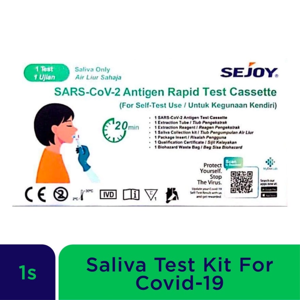 SEJOY Covid19 Saliva Self Test Kit 1s Shopee Malaysia