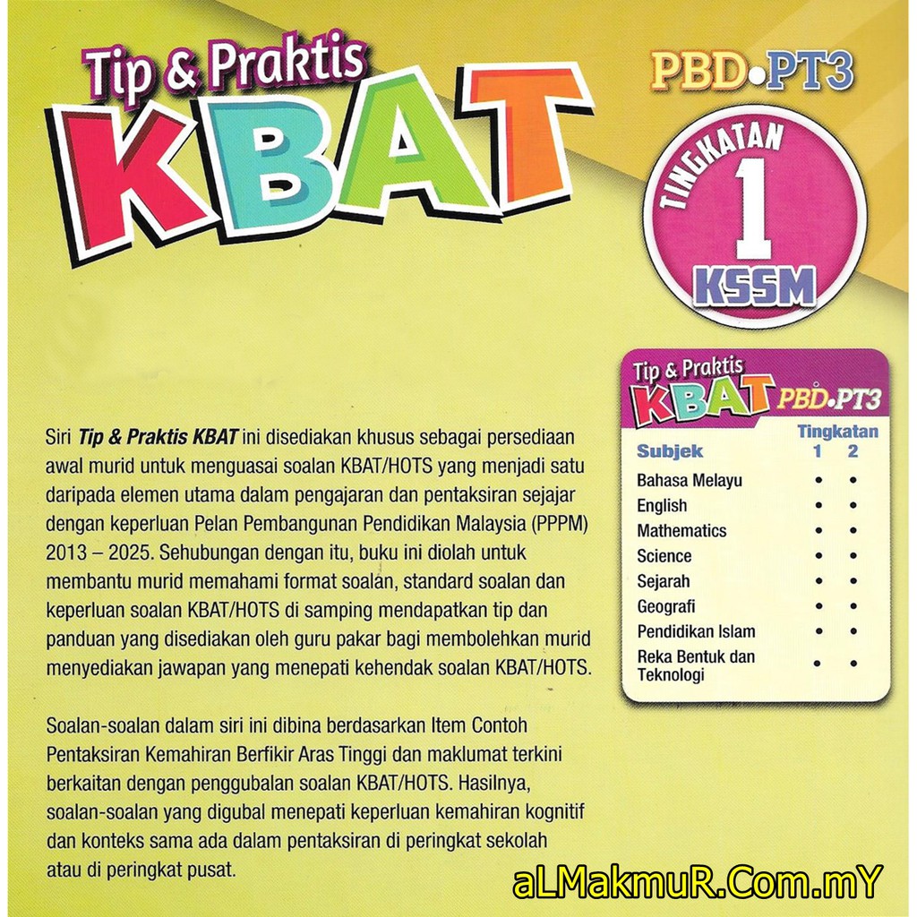 Myb Buku Latihan Tip Praktis Kbat Pt3 Tingkatan 1 Geografi Sasbadi Shopee Malaysia