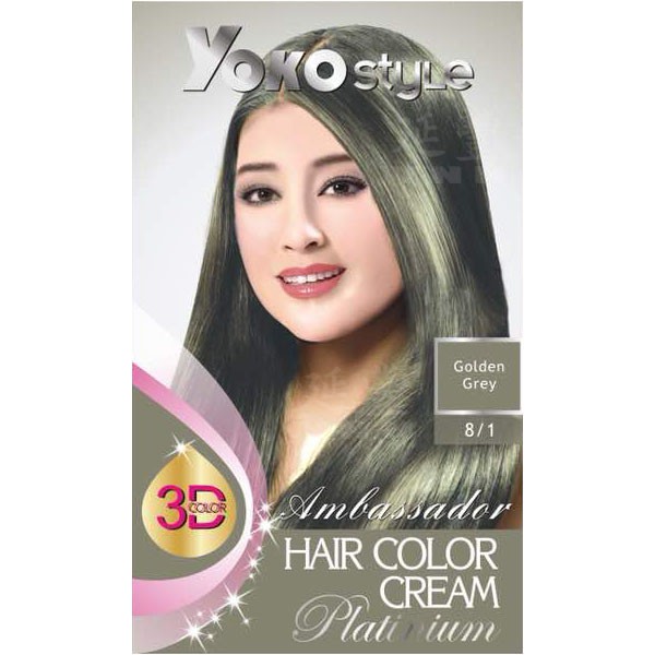 Yoko Style Hair Color Cream 8/1 Golden Grey Colour | Shopee Malaysia