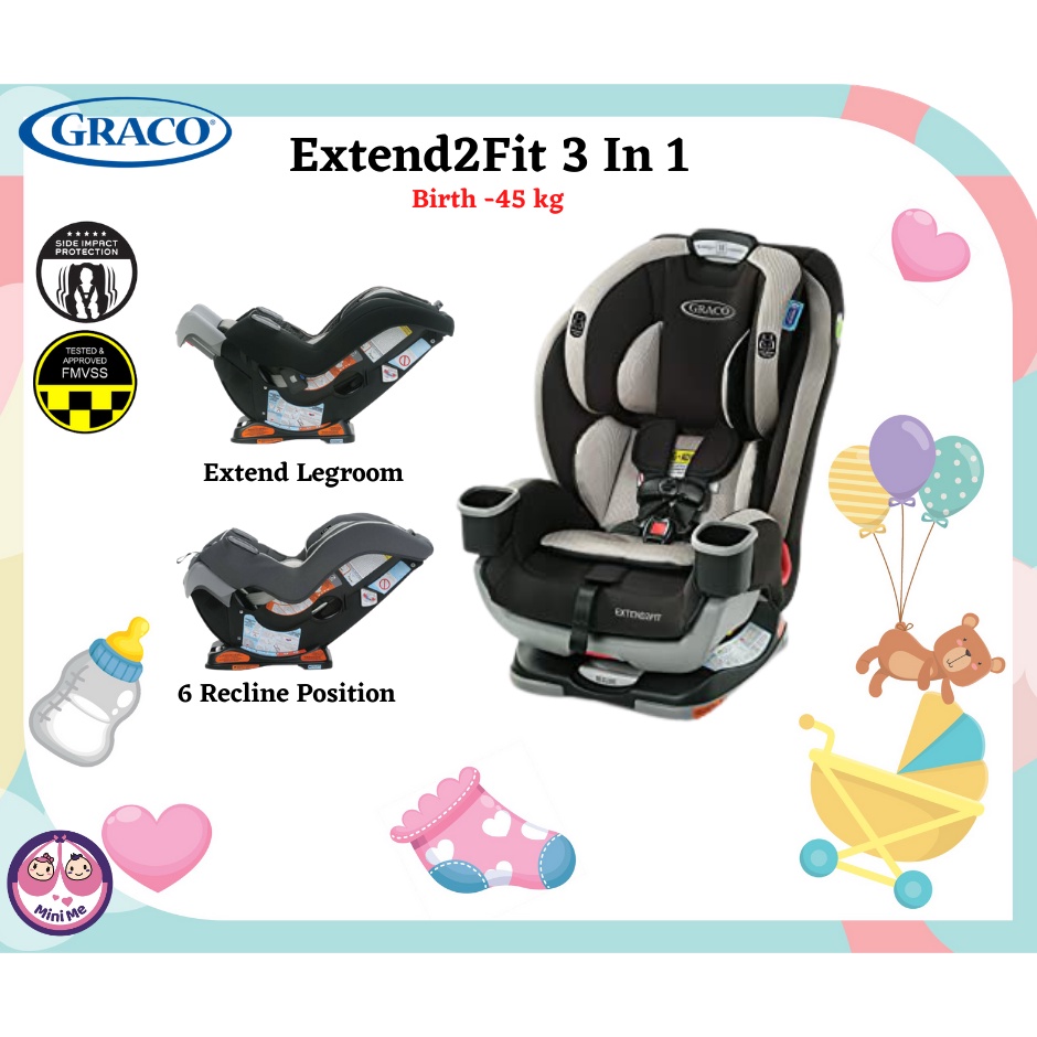 GRACO EXTEND2FIT 3 IN 1 CONVERTIBLE CAR SEAT PRE ORDER Shopee Malaysia