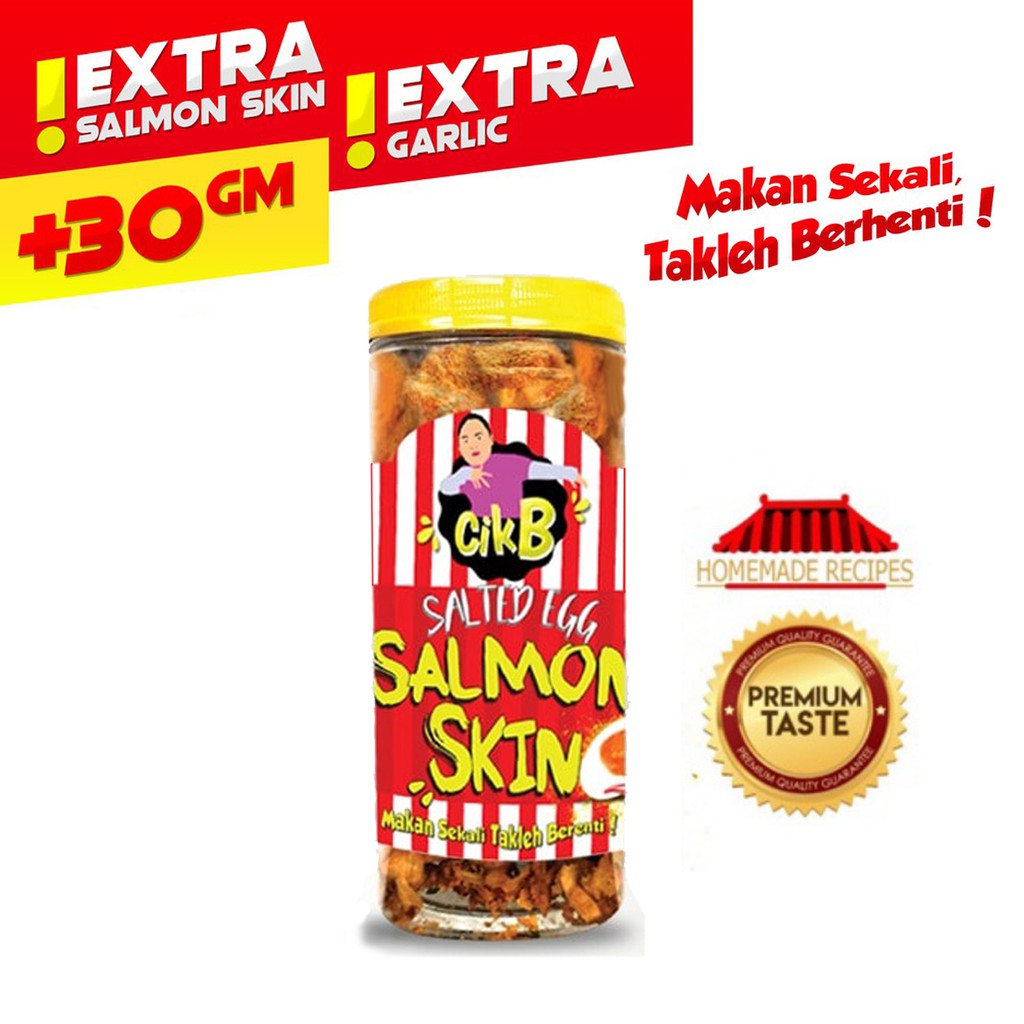 Cik B Salmon Skin (SALE) Salted Eggs Chips Small CikB 180g + FREE GIFT ...