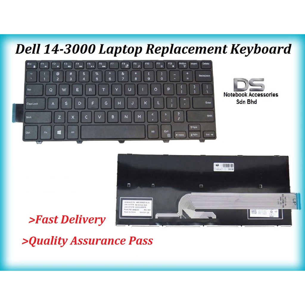 Dell Inspiron 14 3458 00b 14 3451 Vak1 Sg Xua 14 3000 Laptop Keyboard Dell 14 3000 Keyboard Shopee Malaysia